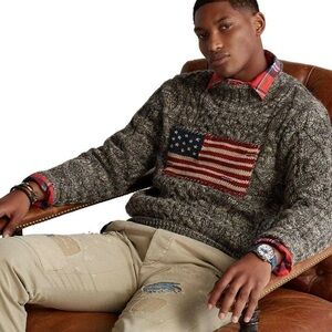 Polo Ralph Lauren Alpaca Wool Blend Oversized Tunic Sweater Grey XL